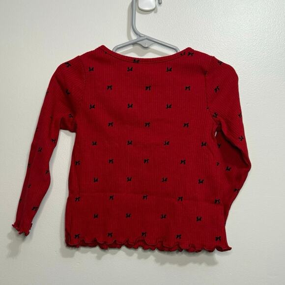 Cat & Jack 2T Long Sleeve Ribbed Top - Picture 2 of 3